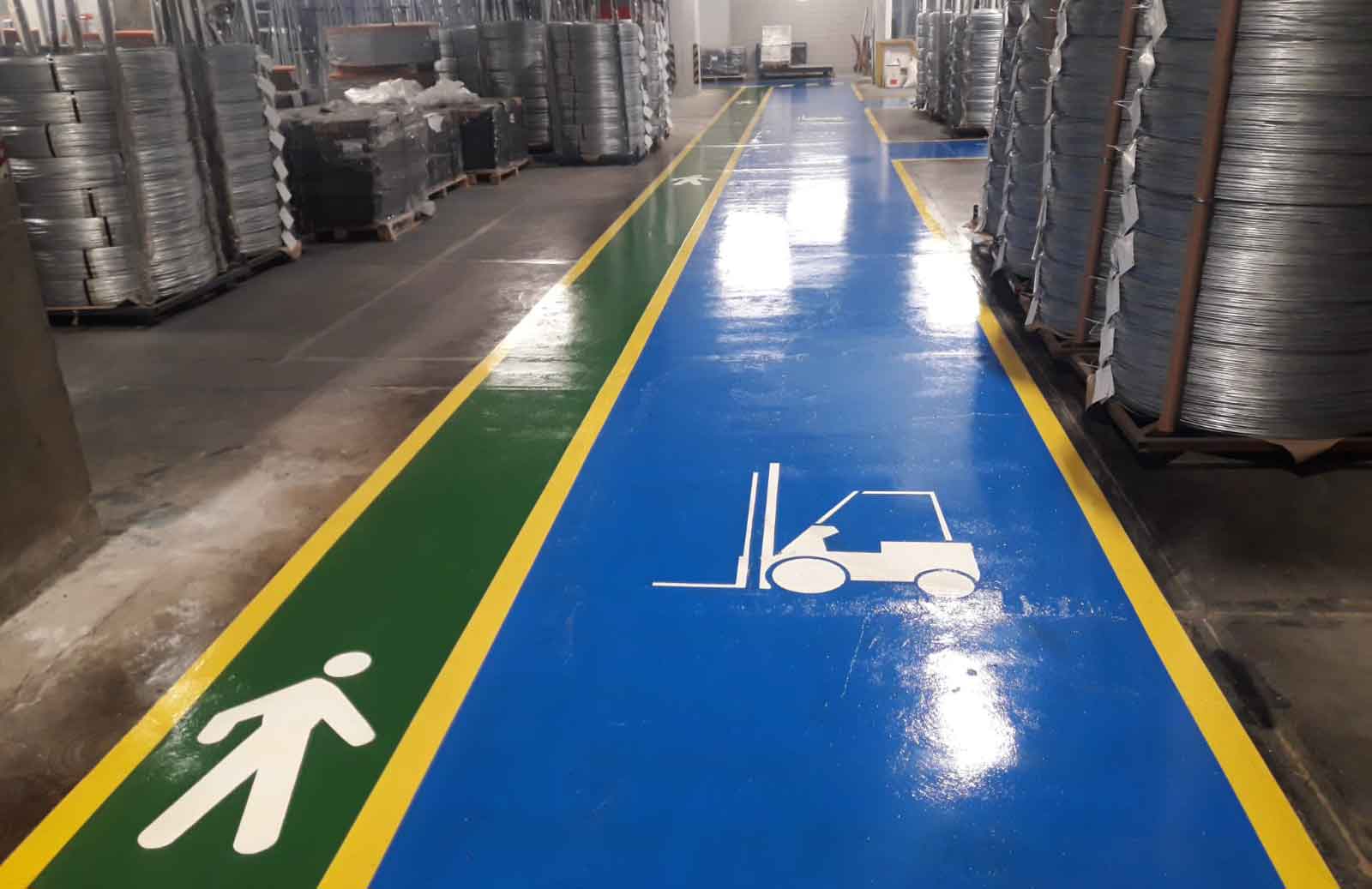 Fabrika iş güvenliği çizgi uygulaması